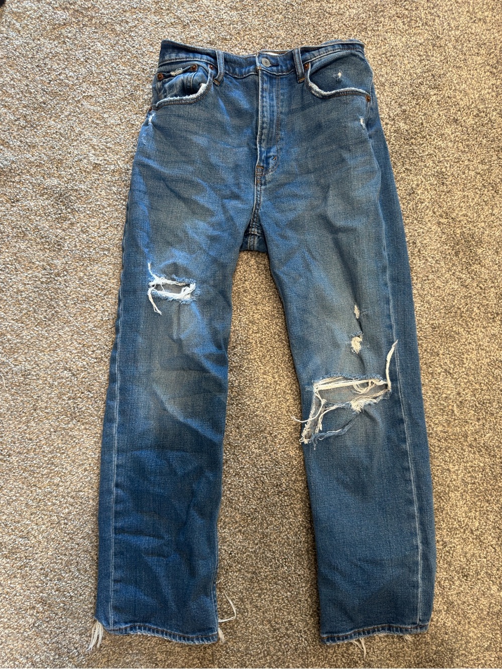 Abercrombie & Fitch The Ankle Straight Ultra High Rise Jeans